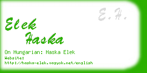 elek haska business card